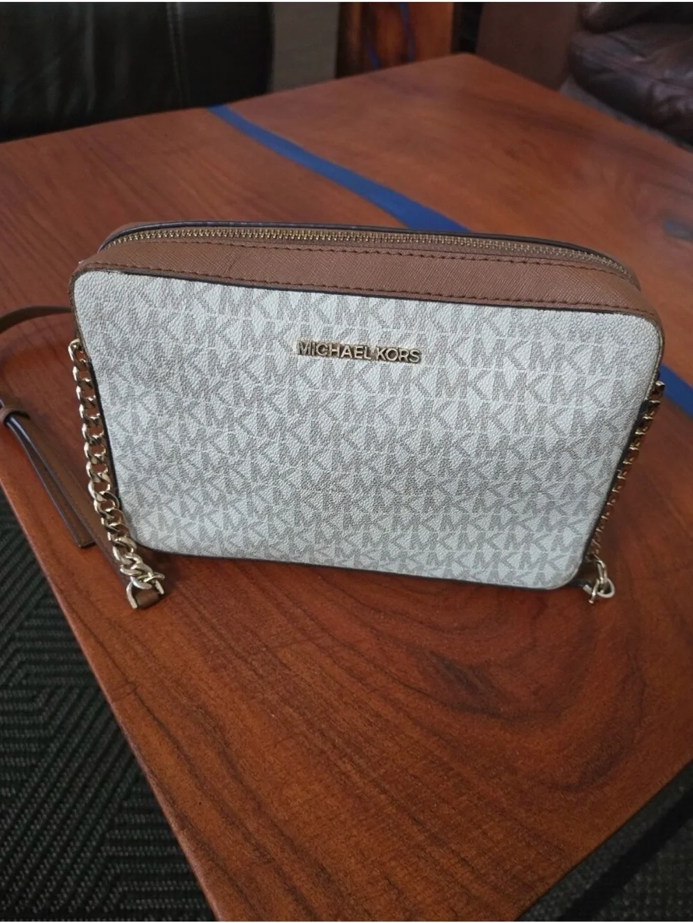 Michael Kors taupe/brown crossbody